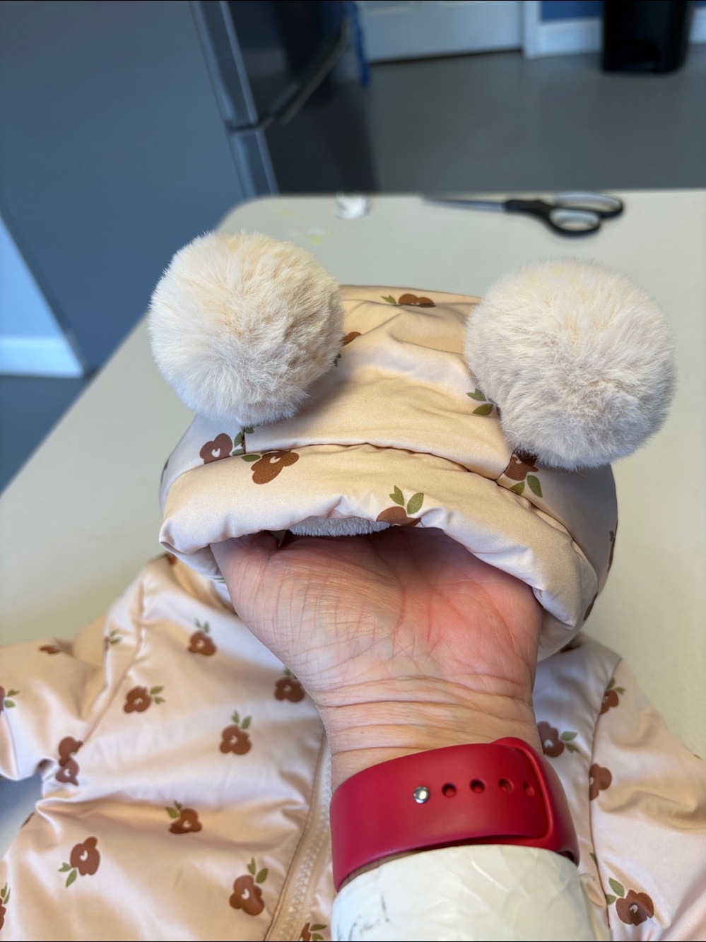 Infant Snow Suit Tan/Brown Sz 9M - Picture 4 of 7
